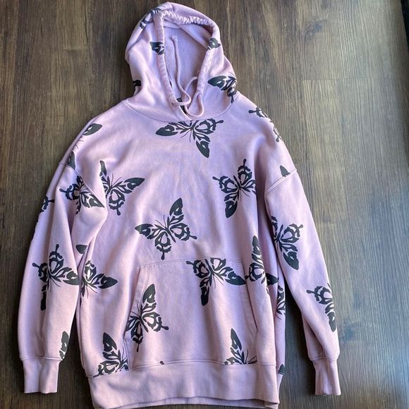 Lavender Butterfly Oversized Hoodie